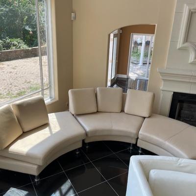 Light Tan Modular leather Sofa