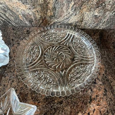 Vintage MIKASA and ANCHOR HOCKING Glass serving plates