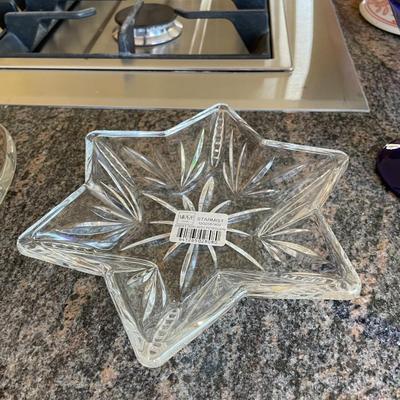 Vintage MIKASA and ANCHOR HOCKING Glass serving plates