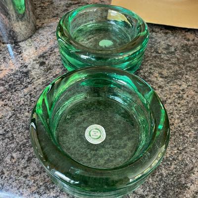 Royal Caribbean Martini Glass by Kosta-Boda and Vintage Casa Cuadra Vintage Glass Catchall