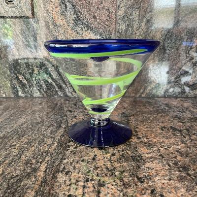 Royal Caribbean Martini Glass by Kosta-Boda and Vintage Casa Cuadra Vintage Glass Catchall