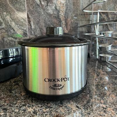 Crock Pot Little Dipper 16oz Mini Slow Cooker Stainless Model.