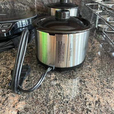 Crock Pot Little Dipper 16oz Mini Slow Cooker Stainless Model.