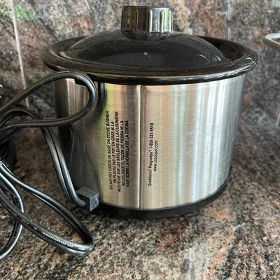 Crock Pot Little Dipper 16oz Mini Slow Cooker Stainless Model.