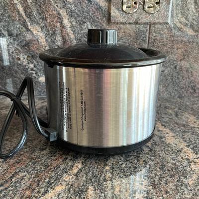 Crock Pot Little Dipper 16oz Mini Slow Cooker Stainless Model.