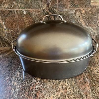 Dome Covered Non-Stick Roasting Pan with Rack.
