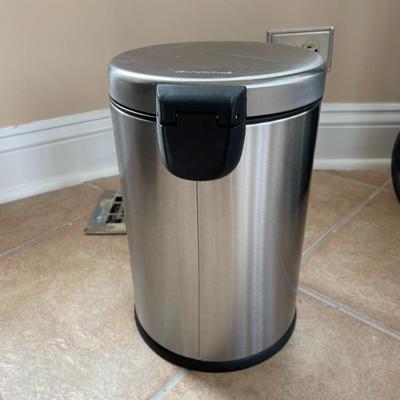 Simplehuman Fingerprint- Proof Brushed Stainless Steel Round Step - On Trash Can