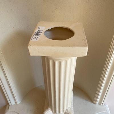 Corinthian Plaster Column Pedestal Plant Stand Pillar 20”vase statue