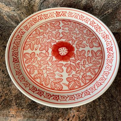 Lot of Vintage, Hand made and Painted Plates, Bowls and Cake Stand