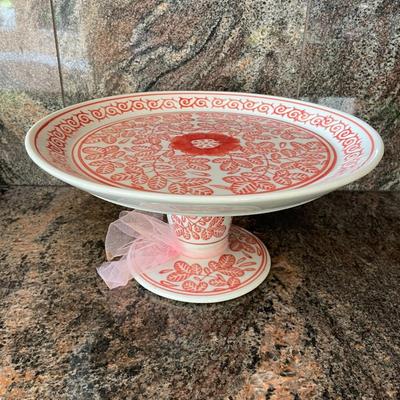Lot of Vintage, Hand made and Painted Plates, Bowls and Cake Stand