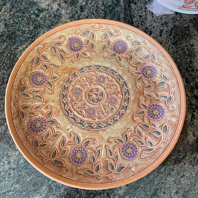 Lot of Vintage, Hand made and Painted Plates, Bowls and Cake Stand
