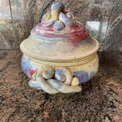 Lot of Vintage, Hand made and Painted Plates, Bowls and Cake Stand