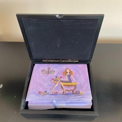 VINTAGE Papyrus Bella Pilar Fashion Girl Greeting Cards in Original Box and Papyrus Girl Greeting cards