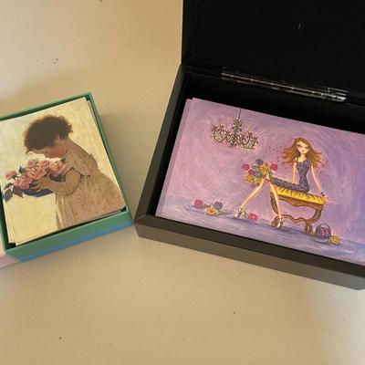 VINTAGE Papyrus Bella Pilar Fashion Girl Greeting Cards in Original Box and Papyrus Girl Greeting cards