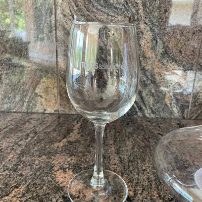 Wine Decanter and 2 wine Glasses