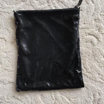 Women's Purse / Vintage WHITING and DAVIS INTERNATIONAL Black Mesh