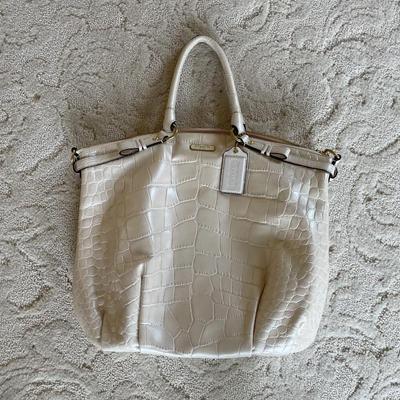Women's Purse /Coach Madison Sophia Crocodile Embossed Leather Shoulder Bag Purse