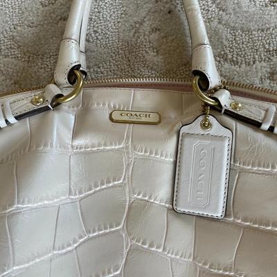 Women's Purse /Coach Madison Sophia Crocodile Embossed Leather Shoulder Bag Purse