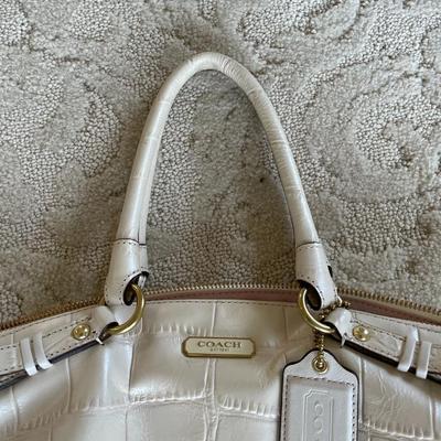 Women's Purse /Coach Madison Sophia Crocodile Embossed Leather Shoulder Bag Purse