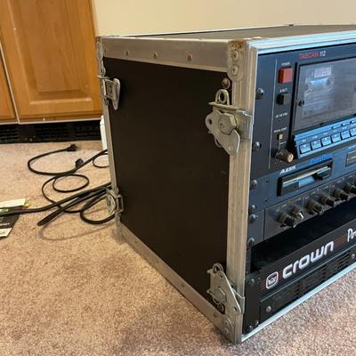 TASCAM 112 MKII Professional Audio Cassette Player with Crown PB-1 Power Base-1 Power Amplifier