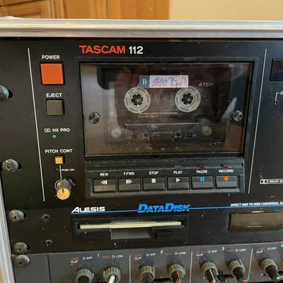 TASCAM 112 MKII Professional Audio Cassette Player with Crown PB-1 Power Base-1 Power Amplifier