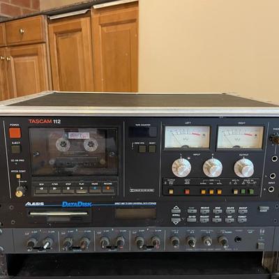 TASCAM 112 MKII Professional Audio Cassette Player with Crown PB-1 Power Base-1 Power Amplifier