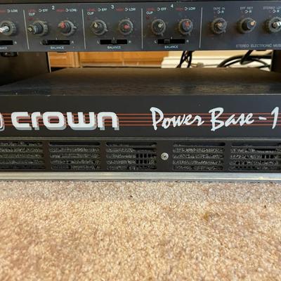 TASCAM 112 MKII Professional Audio Cassette Player with Crown PB-1 Power Base-1 Power Amplifier