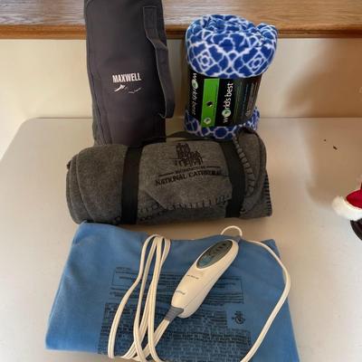 Lot of Cozy Blankets and a Heating Pad