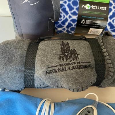Lot of Cozy Blankets and a Heating Pad