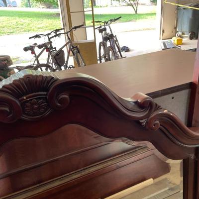 King size bed Headboard, Frame and Dresser