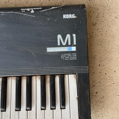 A Korg M1 61-Key Synth Music Workstation