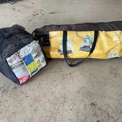Outdoor Adventure- Sleeping bag and Tent.