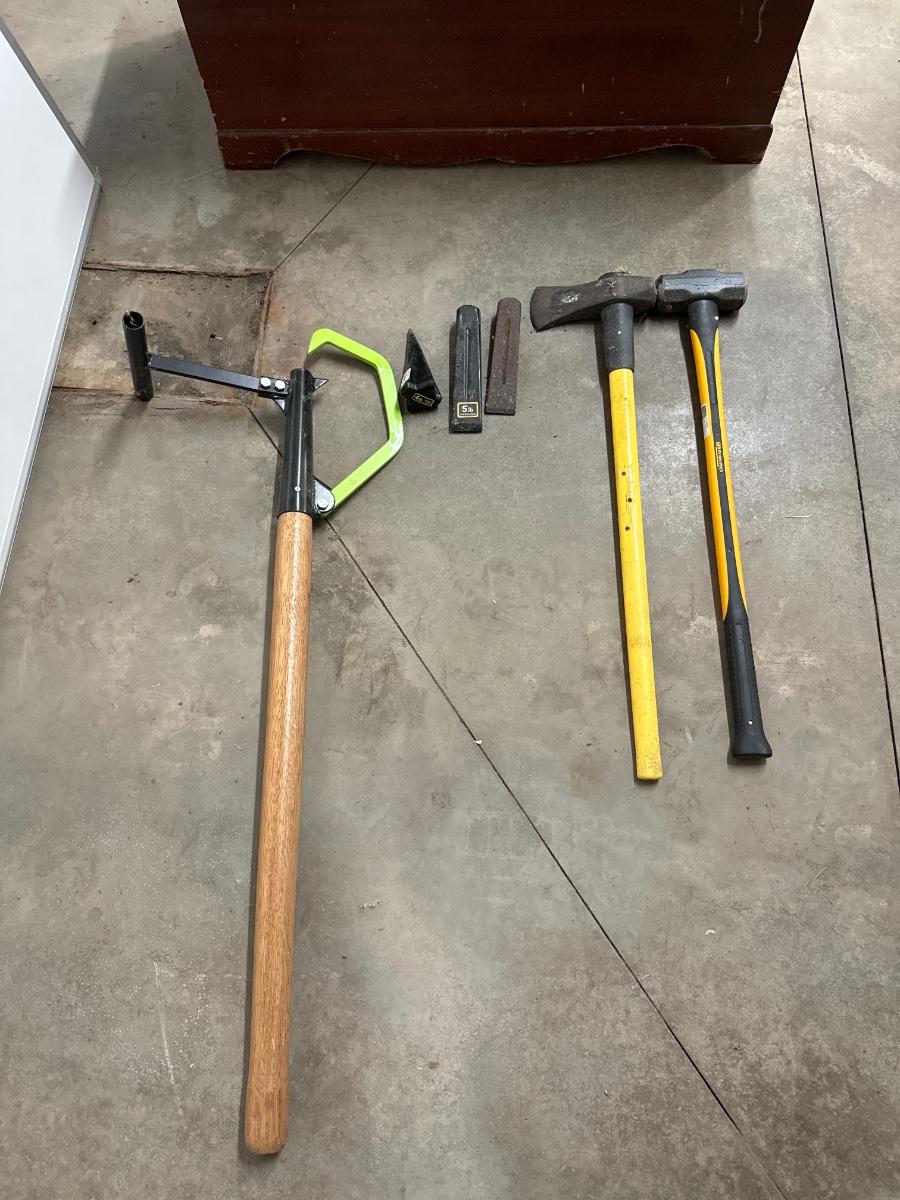 Timber Tuff Axe Sledge Hammer and splitting wedges