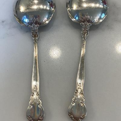 Silver- 2 bouillon spoons