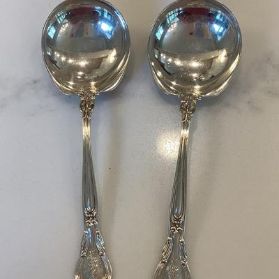 Silver- 2 bouillon spoons