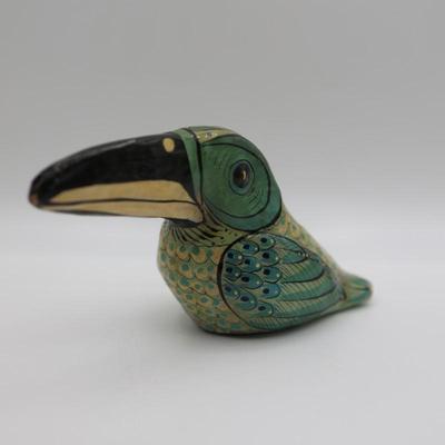 Signed Sermel Paper Mache Tonala, Mexican Bird Sculpture