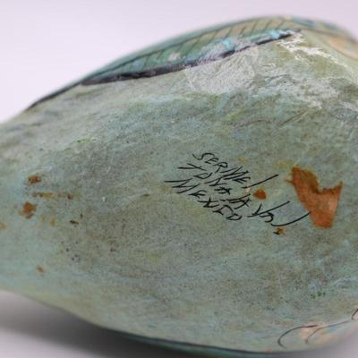 Signed Sermel Paper Mache Tonala, Mexican Bird Sculpture