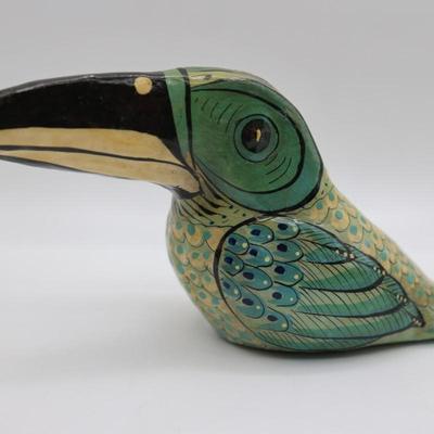 Signed Sermel Paper Mache Tonala, Mexican Bird Sculpture