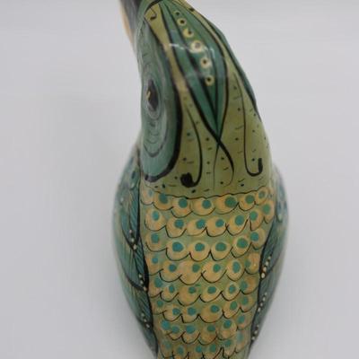 Signed Sermel Paper Mache Tonala, Mexican Bird Sculpture