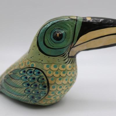 Signed Sermel Paper Mache Tonala, Mexican Bird Sculpture