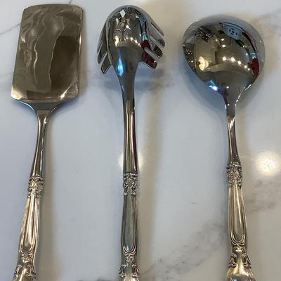 Silver- 3 piece pasta, lasagna, serving spoon