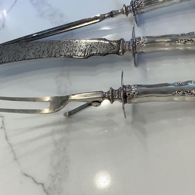 Silver- carving set with sharpener