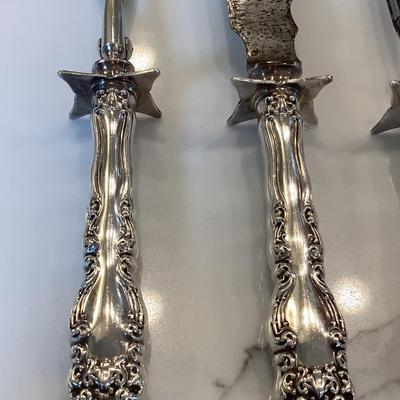 Silver- carving set with sharpener