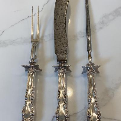 Silver- carving set with sharpener