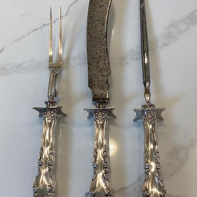 Silver- carving set with sharpener