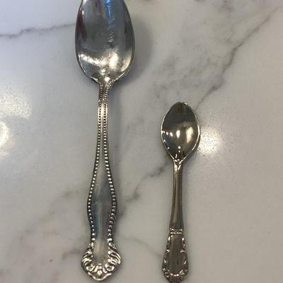 Silver- demitasse & salt spoon