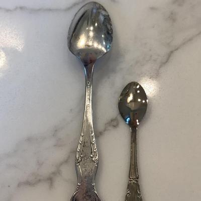 Silver- demitasse & salt spoon