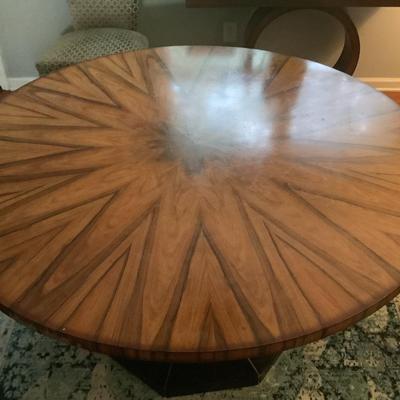 GDC star pattern veneer round table 30”H 56”diameter