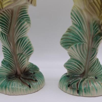 1940s Stewart B. McCulloch California Ceramic Cranes (2)