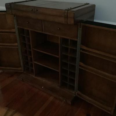 Vanguard Bar Cabinet 43”H 36”L closed 72”L open 18”depth